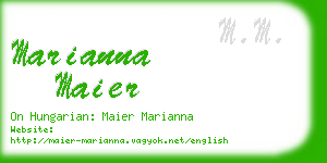 marianna maier business card